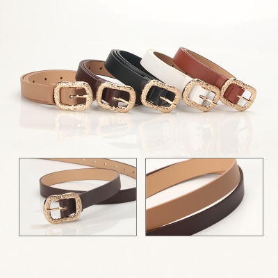 Ceinture pour femmes avec boucle en métal sculpté