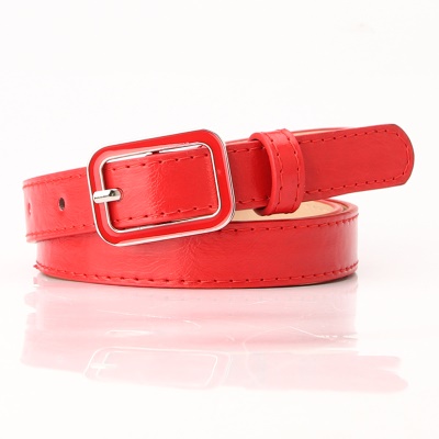 Ceinture femme en alliage carré boucle aiguille en cuir PU