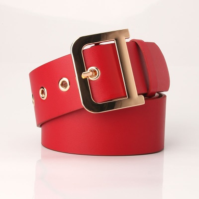 Ceinture en alliage de cuir PU avec boucle D pour femmes
