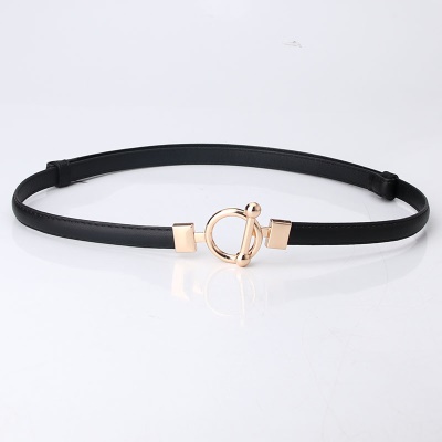 Ceinture femme réglable en cuir fin PU