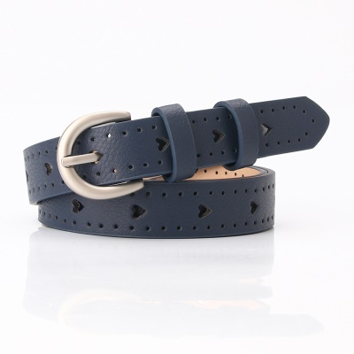 Ceinture pour femmes en alliage boucle aiguille amour trou creux conception