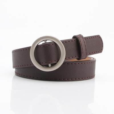 Ceinture étudiante avec boucle ronde non perforée