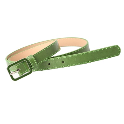 Ceinture femme en alliage carré boucle aiguille en cuir PU