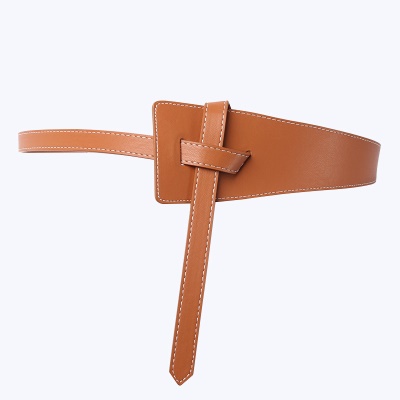 Ceinture femme avec nœuds PU/similicuir taille large