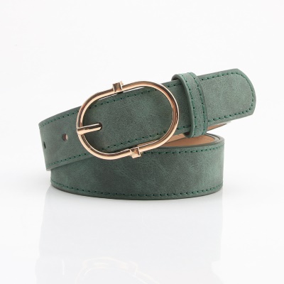 Ceinture en alliage pour femmes avec boucle en cuir souple