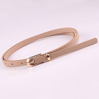 Ceinture pour femmes Ceinture fine en alliage boucle aiguille PU cuir