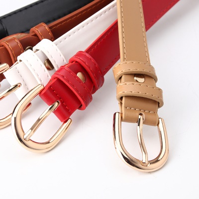 Ceinture femme en alliage boucle aiguille pu ceinture fine