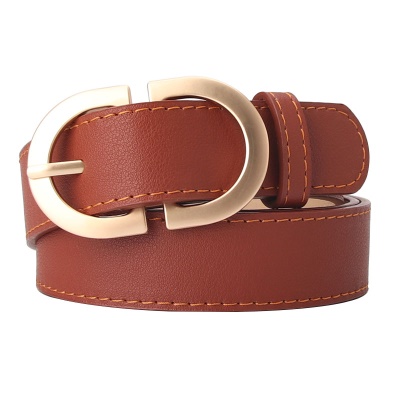 Ceinture pour femmes en alliage boucle aiguille en cuir PU ceinture taille