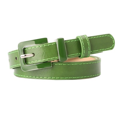 Ceinture en cuir PU avec boucle aiguille en alliage pour femmes