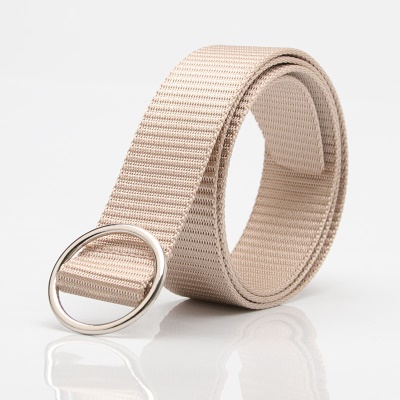 Ceinture femme Ceinture en toile avec boucle ronde non perforée