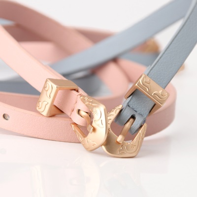 Ceinture pour femmes Ceinture fine en alliage boucle aiguille sculptée