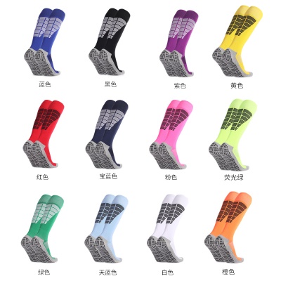Chaussettes de football longues et antidérapantes, respirantes et résistantes à l'usure