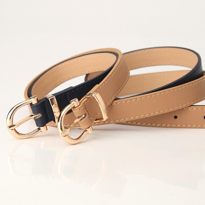 Ceinture pour femmes Ceinture fine boucle aiguille boucle en alliage
