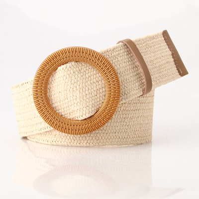 Ceinture tissée femme boucle en plastique par pack de 12