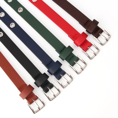 Ceinture pour femmes ajouré oculaire fine ceinture en alliage boucle aiguille