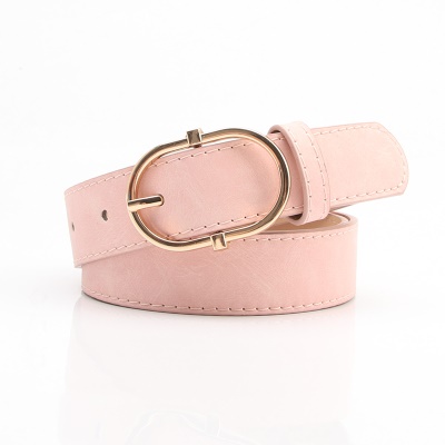 Ceinture en alliage pour femmes avec boucle en cuir souple