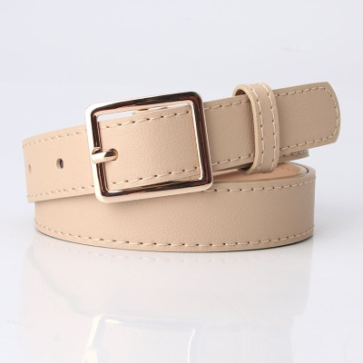 Ceinture femme en alliage boucle aiguille pu cuir mince ceinture
