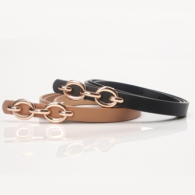 Ceinture femme en alliage de cuir PU boucle ovale orale