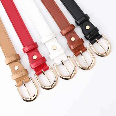 Ceinture femme en alliage boucle aiguille pu ceinture fine
