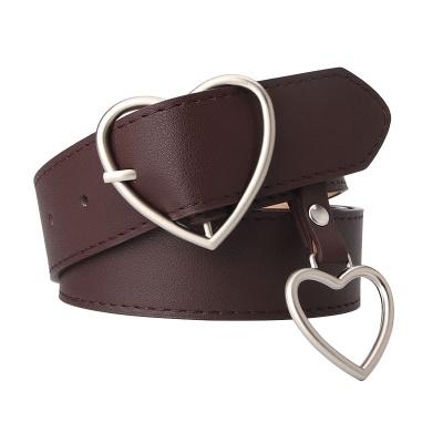 Ceinture femme amour boucle pendentif décoratif en cuir PU
