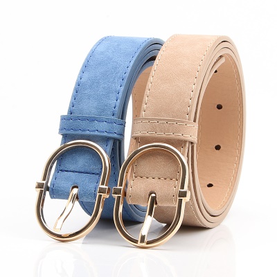 Ceinture en alliage pour femmes avec boucle en cuir souple