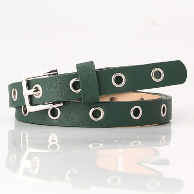 Ceinture pour femmes ajouré oculaire fine ceinture en alliage boucle aiguille
