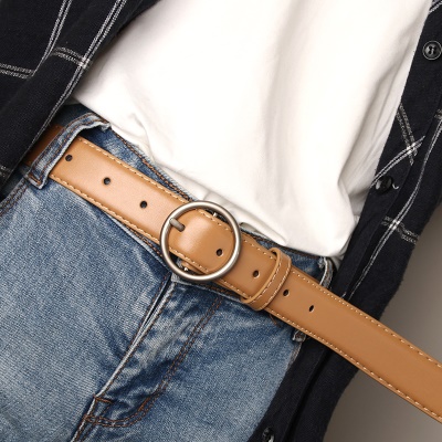 Ceinture femme boucle ronde pu Ceinture