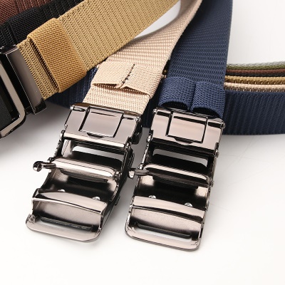 Ceinture en nylon pour hommes avec boucle en alliage édenté
