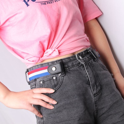 Ceinture pour femmes boutons-pression PU/similicuir