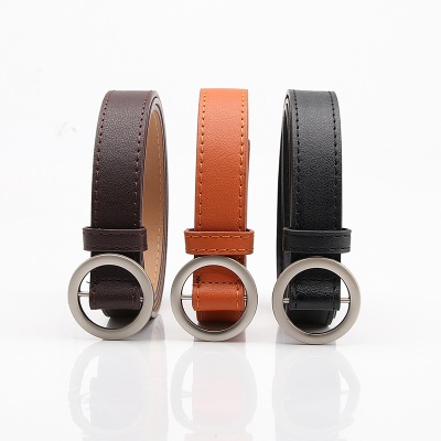 Ceinture étudiante avec boucle ronde non perforée
