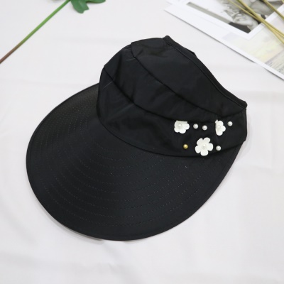 Casquette de tennis pour femmes pare-soleil et protection solaire perle pliable