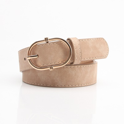 Ceinture en alliage pour femmes avec boucle en cuir souple