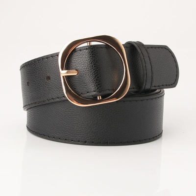 Ceinture Ladies litchi modèle PU ceinture boucle aiguille en alliage