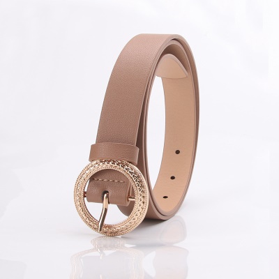 Ceinture à boucle ronde pour femmes