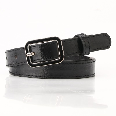 Ceinture femme en alliage carré boucle aiguille en cuir PU