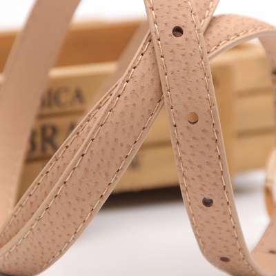 Ceinture femme fine avec boucle aiguille en alliage cuir PU