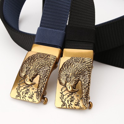 Ceinture en nylon boucle automatique en alliage de cuivre