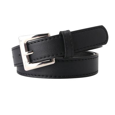 Ceinture femme avec boucle aiguille pu cuir ceinture carré