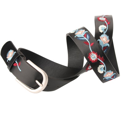 Ceinture brodée pour femmes Ceinture en cuir brodé