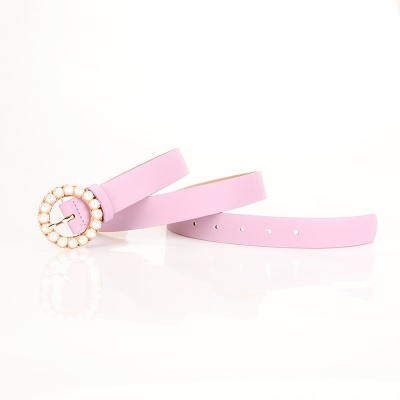 Ceinture pour femmes avec boucle ronde en perles