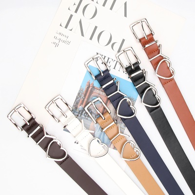 Ceinture pour femmes en métal Love Boucle décorative en cuir