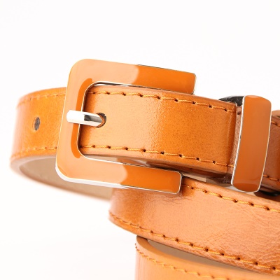 Ceinture en cuir PU avec boucle aiguille en alliage pour femmes