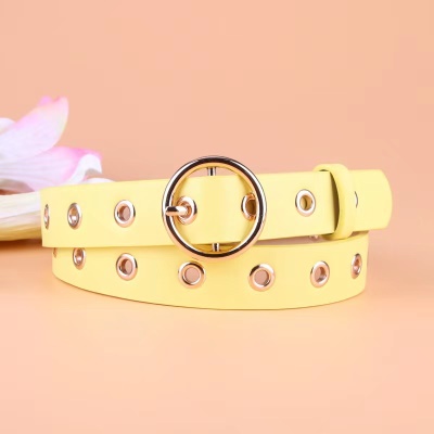 Ceinture femme avec boucle ronde polyvalente décorative à l'œil