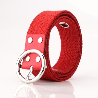 Ceinture en toile pour femmes avec boucle ronde Sangle souple