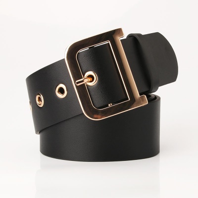 Ceinture en alliage de cuir PU avec boucle D pour femmes