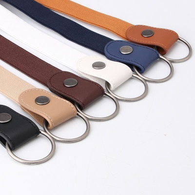Ceinture femme élastique taille fermée sans bouton en alliage perforé