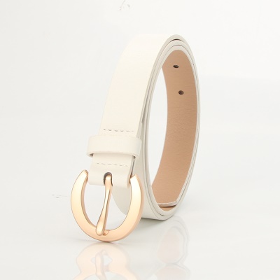 Ceinture pour femmes en alliage boucle aiguille en matériau PU ceinture fine