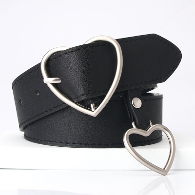 Ceinture femme amour boucle pendentif décoratif en cuir PU