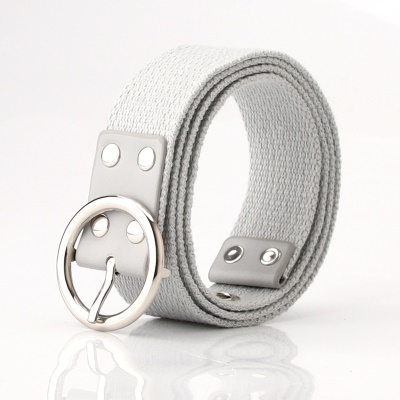Ceinture en toile pour femmes avec boucle ronde Sangle souple