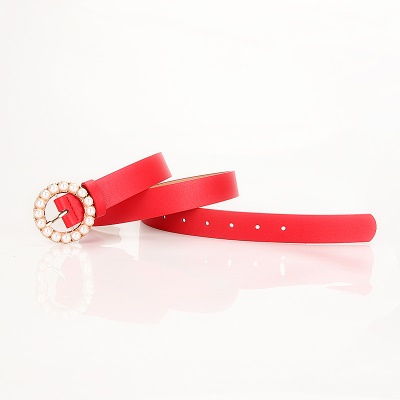 Ceinture pour femmes avec boucle ronde en perles